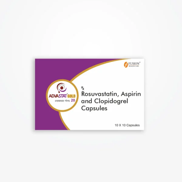 ADVASTAT GOLD 20 (Rosuvastatin 20 mg + Aspirin 75 mg + Clopidogrel 75 mg)