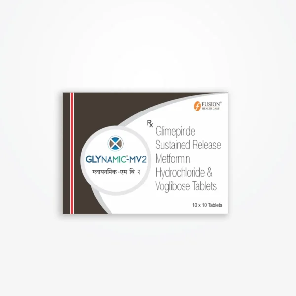 GLYNAMIC MV2 (Glimepride 2 mg + Metformin Hydrochloride 500  mg + Voglibose 0.2 mg)