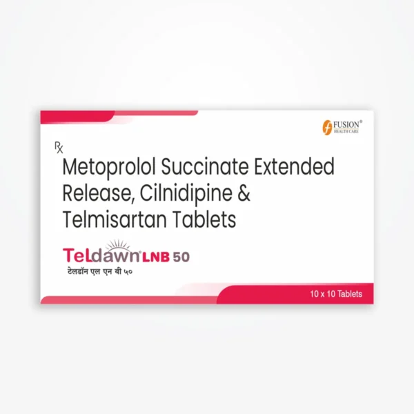 TELDAWN LNB 50 (Metoprolol Succinate 50 mg (ER) + Cilnidipine 10 mg + Telmisartan 40 mg)