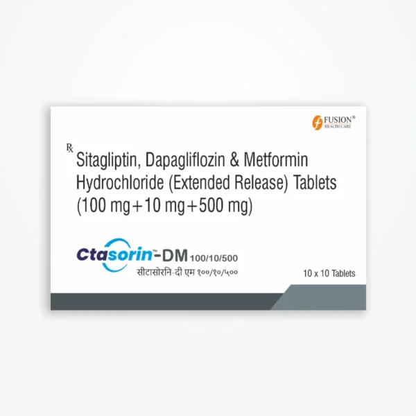 CTASORIN DM 100/10/500 (Sitagliptin 100 mg + Dapagliflozin 10 mg + Metformin 500 mg)