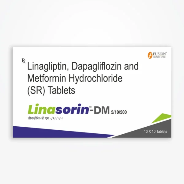 LINASORIN DM 5/10/500 (Linagliptin 5 mg + Dapagliflozin 10 mg + Metformin 500 mg)