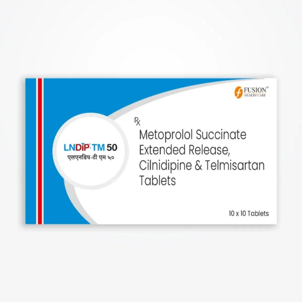 LNDIP TM 50 (Cilnidipine 10 mg + Telmisartan 40 mg + Metoprolol 50 mg)