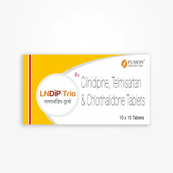 LNDIP Trio (Cilnidipine 10 mg + Telmisartan 40 mg + Chlorthalidone 12.5 mg)