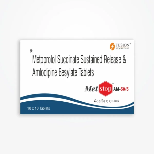 METSTOP AM 50/5 (Metroprolol Succinate 50 mg + Amlodipine Besylate 5 mg)