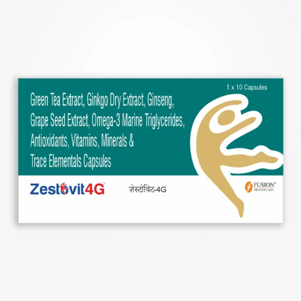 ZESTOVIT 4G (Omega-3 Fatty Acids  Green Tea Extract  Ginkgo Biloba  Ginseg Extract  Grape Seed Extract  Multivitamin  Multimineral with Antioxidants and Trace Elements Soft Geltain)